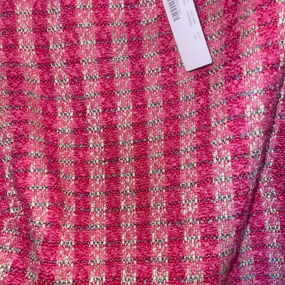 Jcrew Mockneck belted sheath dress in pink disco tweed - Picture 6 of 9